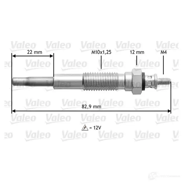 Свеча накала VALEO 1193418927 345148 JKN5GKQ D5DM 148 изображение 1