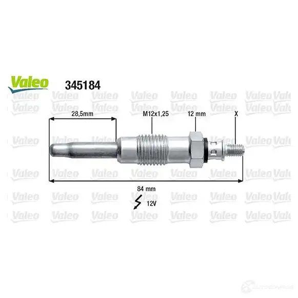 Свеча накала VALEO 1193418963 345184 D6EP 184 WQ7GT6