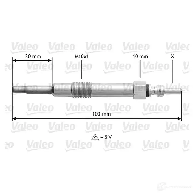 Свеча накала VALEO IGBBBSG 1193418894 D5CP11 5 345115 изображение 1