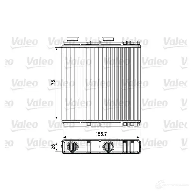 Радиатор печки, теплообменник VALEO 811543 1424226324 FFX7R S 3276428115436