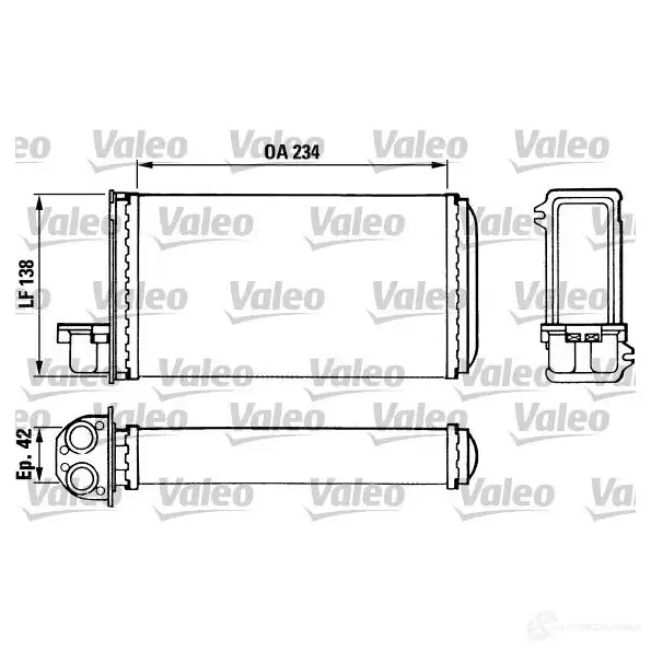 Радиатор печки, теплообменник VALEO T2 77 245585 T673R 883965