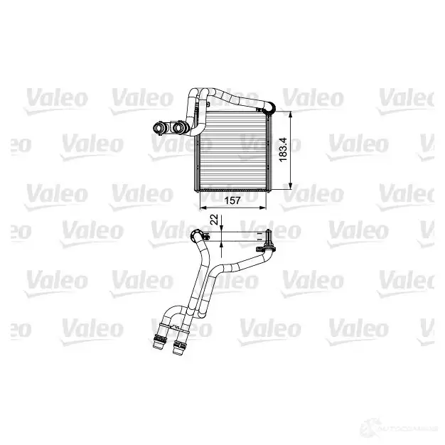 Радиатор печки, теплообменник VALEO 811536 Z4 YCE 1424226317 3276428115368