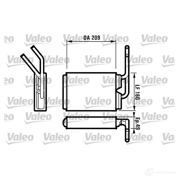 Радиатор печки, теплообменник VALEO 812154 3276428121543 0 B5CU 239922 изображение 0