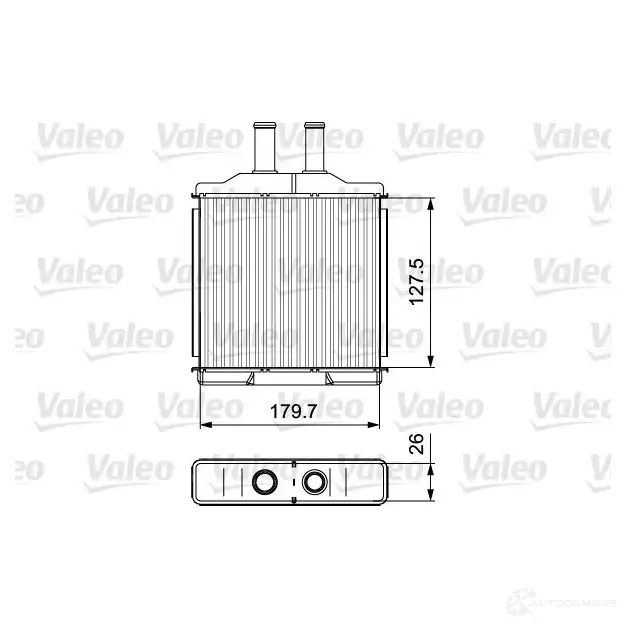 Радиатор печки, теплообменник VALEO 1424226322 3276428115412 811541 QE ITS изображение 0