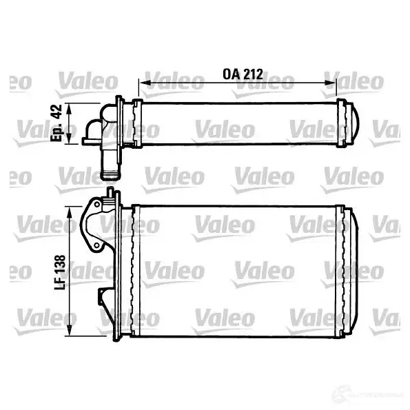 Радиатор печки, теплообменник VALEO T1 27 239862 812029 T729R