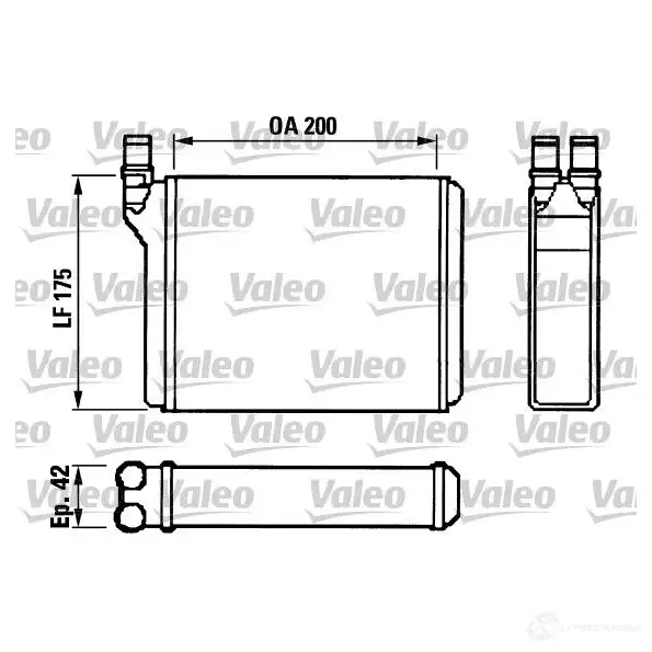 Радиатор печки, теплообменник VALEO 812022 T68 5R 239856 OIMT7PZ