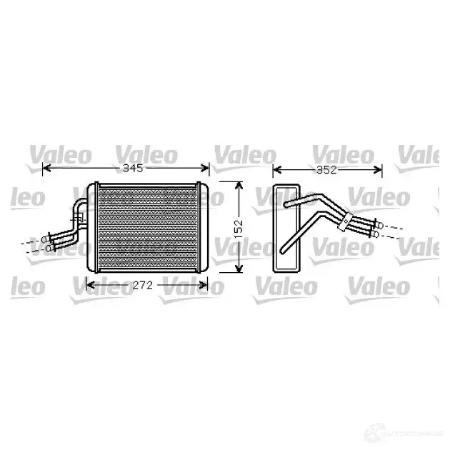 Радиатор печки, теплообменник VALEO 240041 3276428123646 C 49GWVS 812364 изображение 0