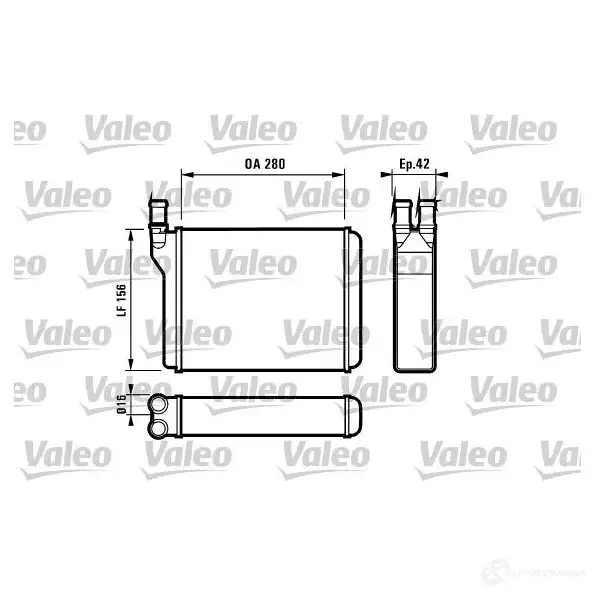 Радиатор печки, теплообменник VALEO T 160 812027 1GJQAVI 239860