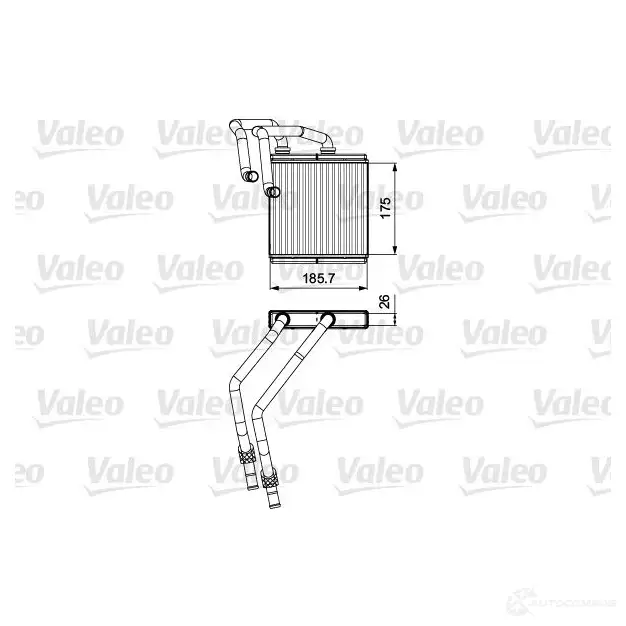 Радиатор печки, теплообменник VALEO 1424226325 6C66 BN 811544 3276428115443 изображение 0