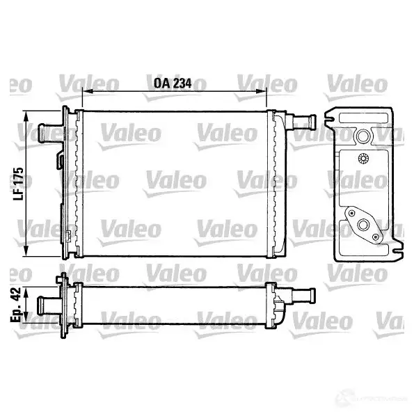 Радиатор печки, теплообменник VALEO 883739 245521 T659R T0 58 изображение 0