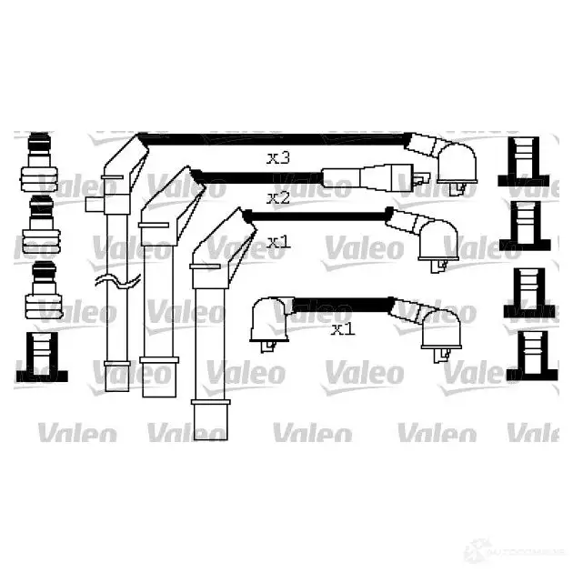 Высоковольтные провода зажигания VALEO 3Z 0RFFO 346259 224094 3276423462597