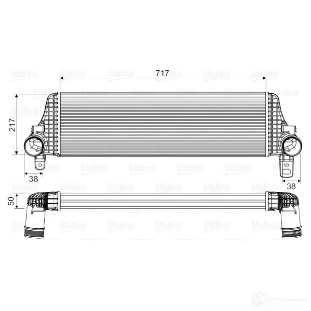 Интеркулер VALEO 1424225476 8XPZ 0N 818659 3276428186597
