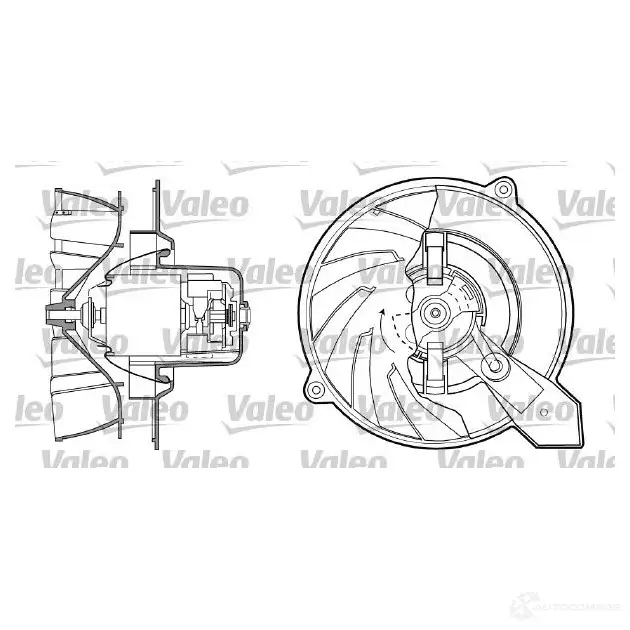 Моторчик вентилятора печки VALEO 698435 234254 3OHW15 G V435 изображение 0