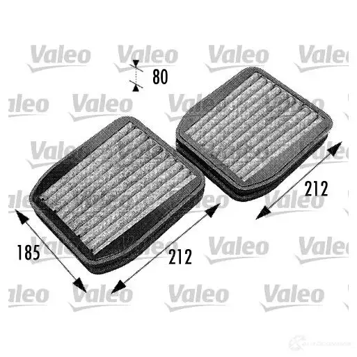 Салонный фильтр VALEO 3276426987400 ENT7RD W 234367 698740 - Изображение 1