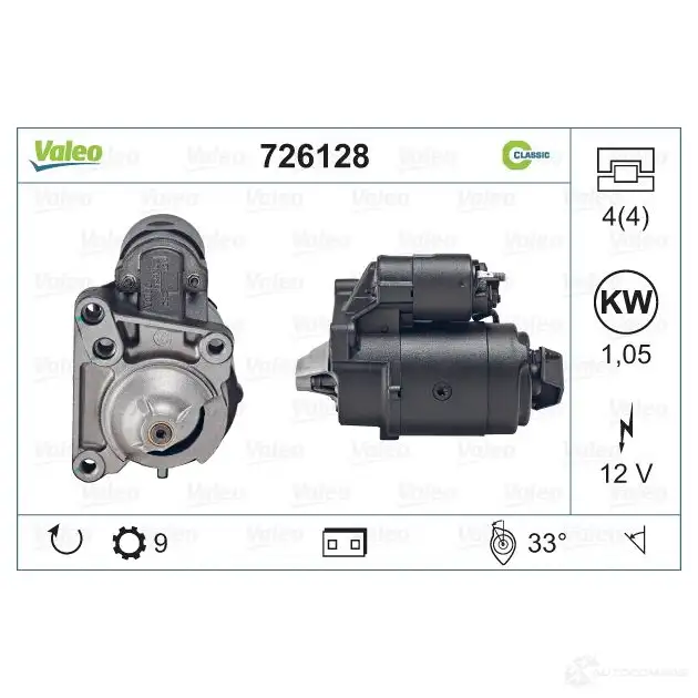 Стартер VALEO 726128 2L2Z 3PW 3276427261288 1206119036 - Изображение 1