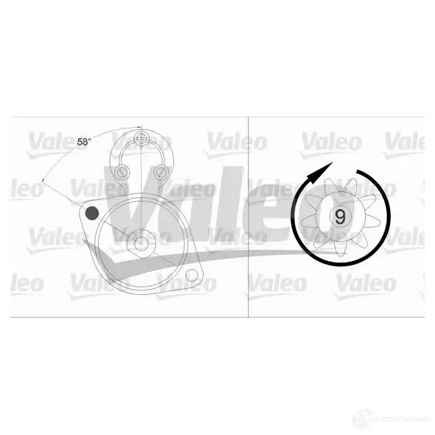 Стартер VALEO 458211 228279 3276424582119 JD6DS MI - Изображение 1