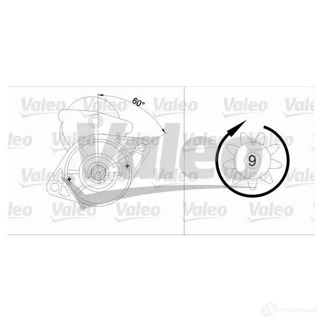 Стартер VALEO 228029 VS 233 T4S78E 455612 изображение 0