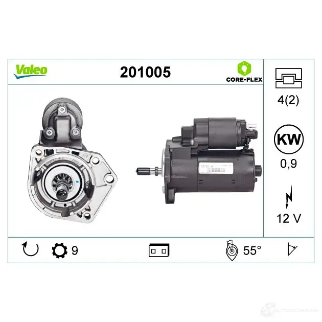 Стартер VALEO AU63 JE8 201005 1437850119 изображение 3
