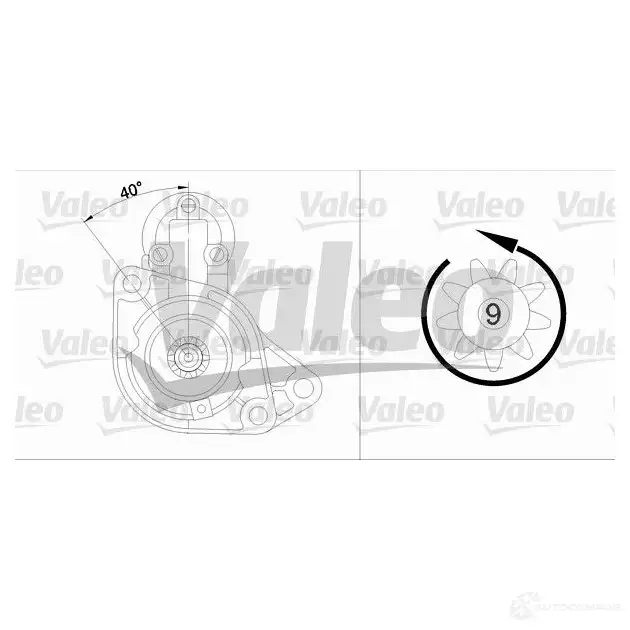 Стартер VALEO D7RS291 455548 227969 60081 1 изображение 0