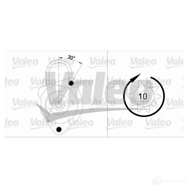 Стартер VALEO D7R33 18828 3 455933 228168 - Изображение 1