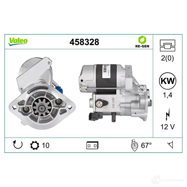 Стартер VALEO T 0T7YLF 3276424583284 228340 458328 изображение 3