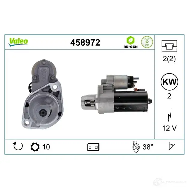 Стартер VALEO 1437850914 U4GA I 458972 изображение 0