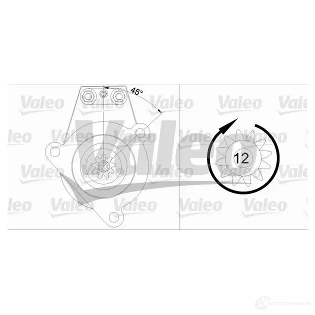 Стартер VALEO WMNUC 227960 455538 D4 0 - Изображение 1