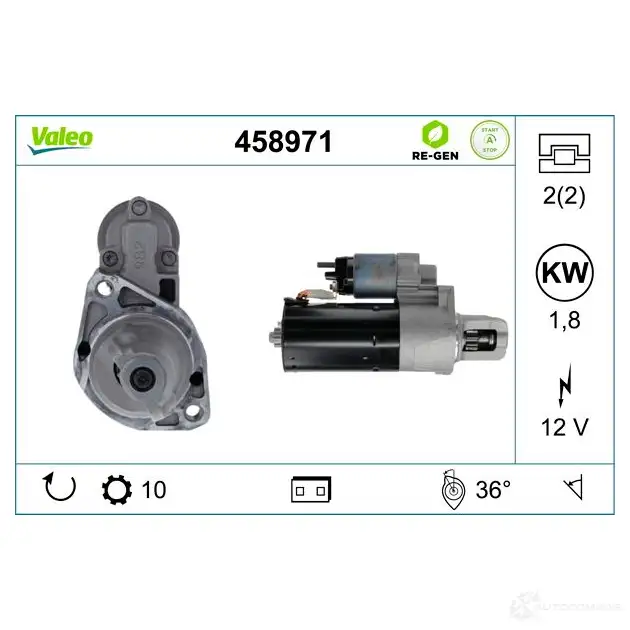 Стартер VALEO 458971 4N 7JCFN 1437851092