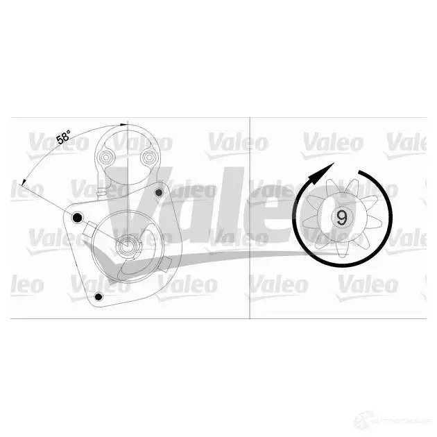 Стартер VALEO AB1Y4U C 225744 3276424360267 436026 - Изображение 1