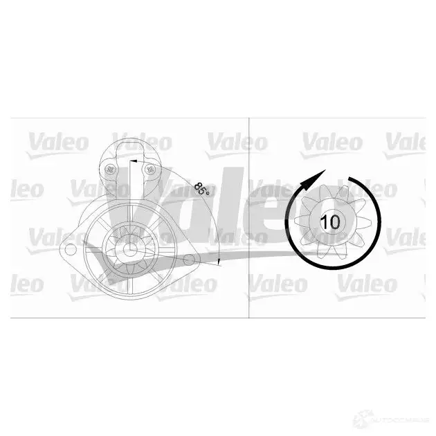 Стартер VALEO 3276424555847 228002 H1 K46 455584 изображение 0