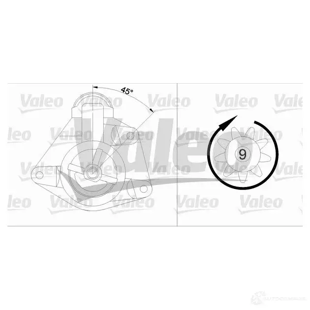 Стартер VALEO 225792 436089 77 778 D9E11
