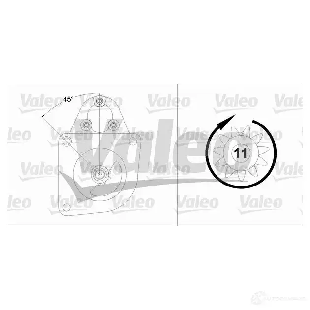 Стартер VALEO 458193 63223 532 228261 3IN21 - Изображение 1
