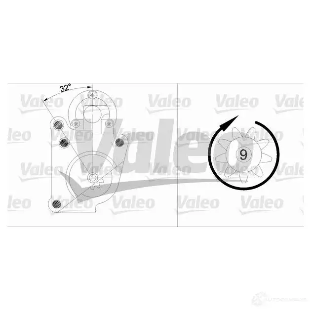 Стартер VALEO 455690 228067 GF6EP1 D9E2 76 - Изображение 1