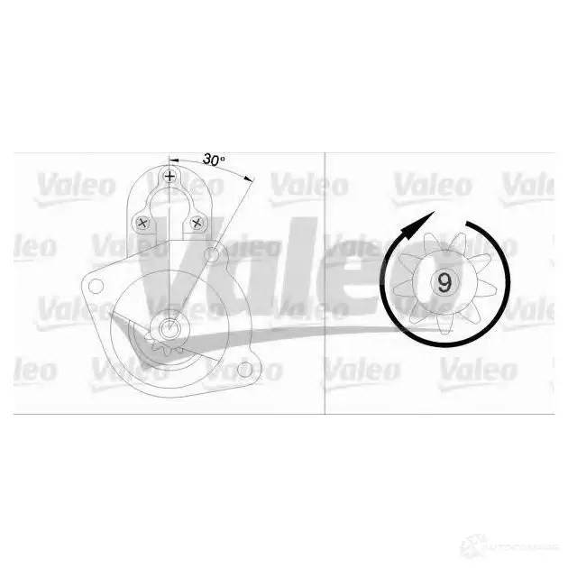Стартер VALEO D11E1 20 126240005 433314 D11E158 - Изображение 1