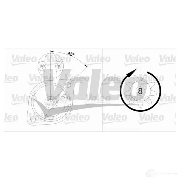 Стартер VALEO 3276424555588 455558 VFU 9Q9K 227978 изображение 0