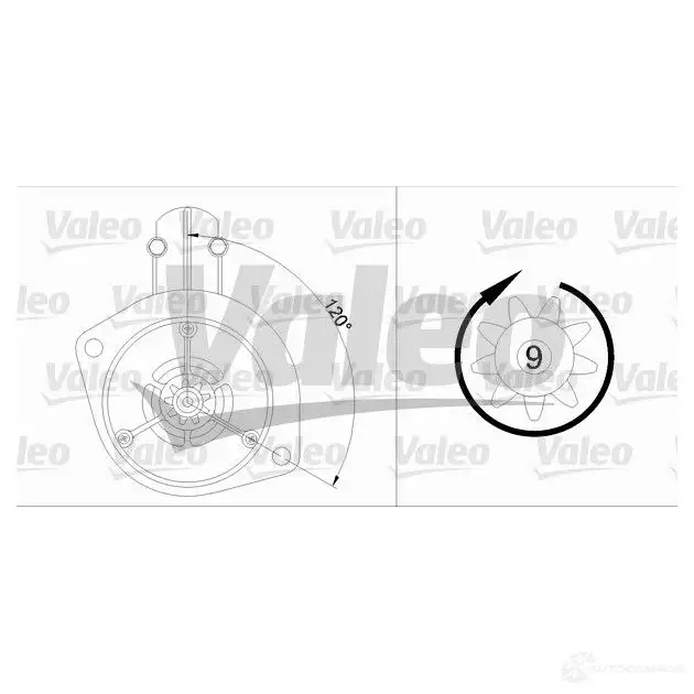 Стартер VALEO R LJYUG 455911 3276424559111 228149 - Изображение 1