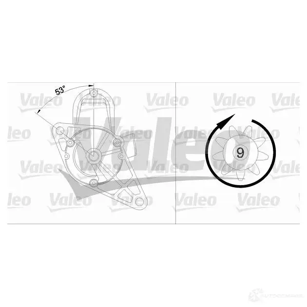 Стартер VALEO D6RA91 190 652 455980 228208 - Изображение 1