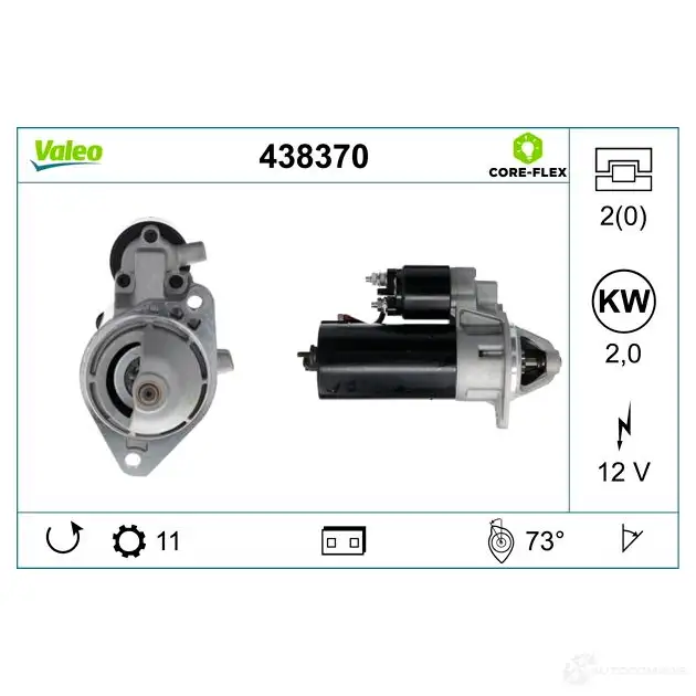 Стартер VALEO R94 SF 1437851534 438370 изображение 3