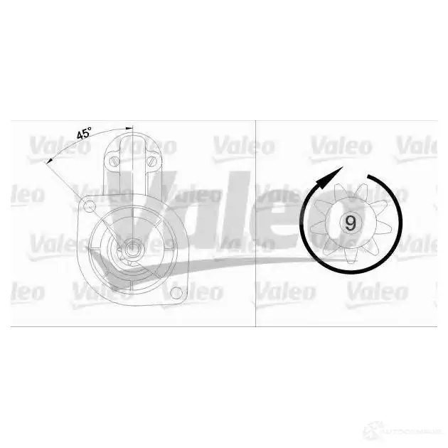 Стартер VALEO 3276424360823 436082 90IOK E 225788 - Изображение 1