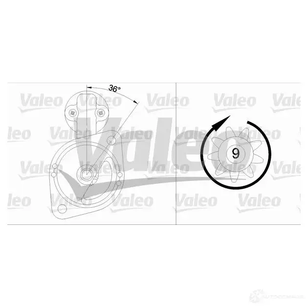 Стартер VALEO RLFXZQ 8 227976 3276424555557 455555