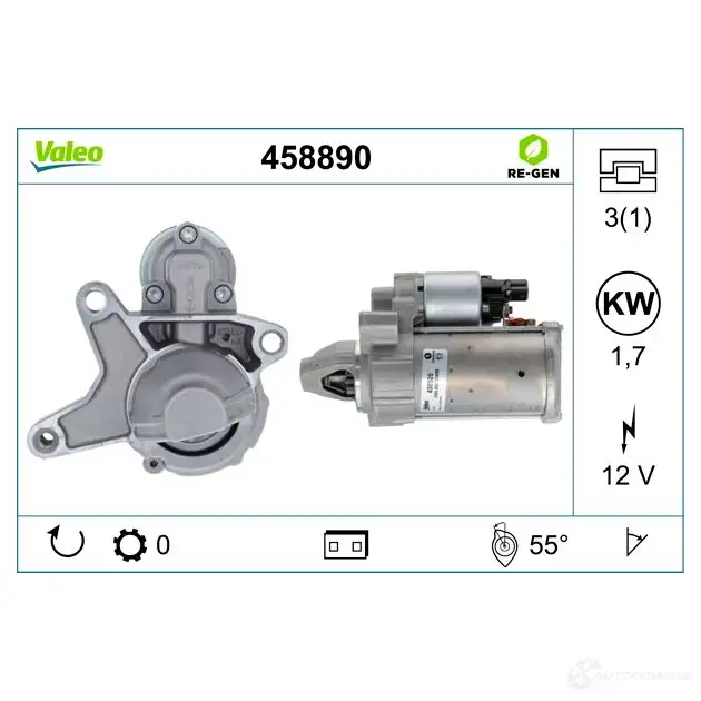 Стартер VALEO 1437850275 Q33S K1 458890