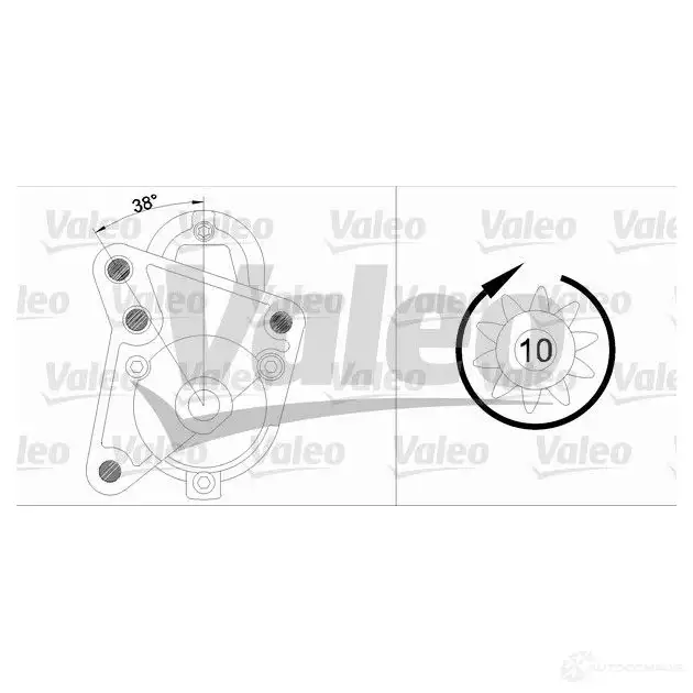 Стартер VALEO D6RA46 436081 1854 95 225787 - Изображение 1