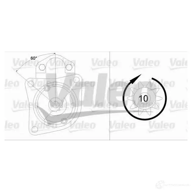 Стартер VALEO 3276424558398 228117 V1NGXU A 455839 - Изображение 1