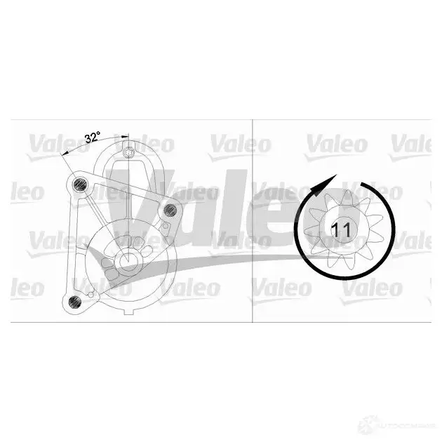 Стартер VALEO D7R18 228085 1 87578 455719 изображение 0