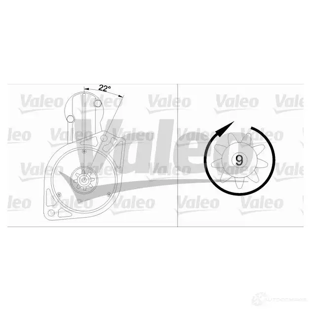 Стартер VALEO 455567 3276424555670 227985 E PMKH5W - Изображение 1