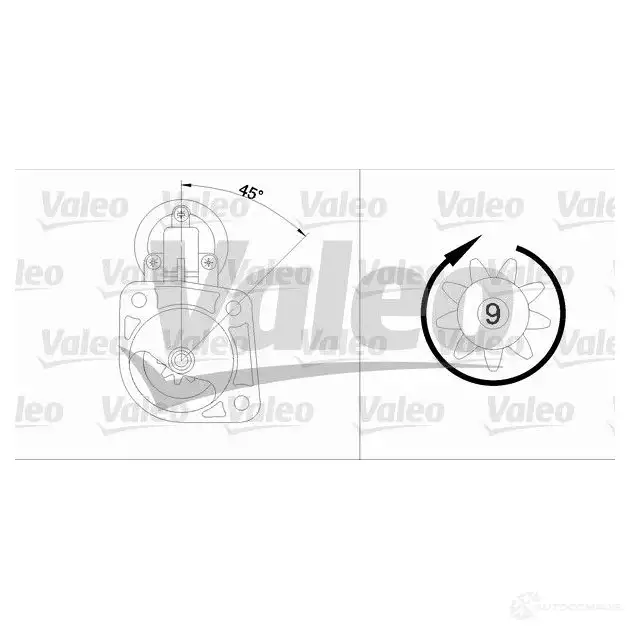 Стартер VALEO Y WHDKZ 433349 225626 3276424333490 - Изображение 1