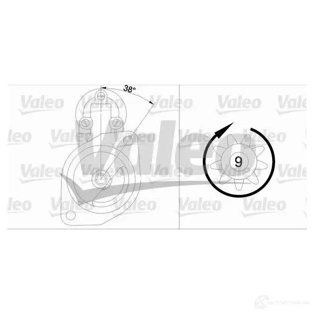 Стартер VALEO 455686 0T FLG9 228064 3276424556868 изображение 0