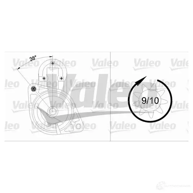 Стартер VALEO D6RA 32 225751 U9VD2A 436034 - Изображение 1