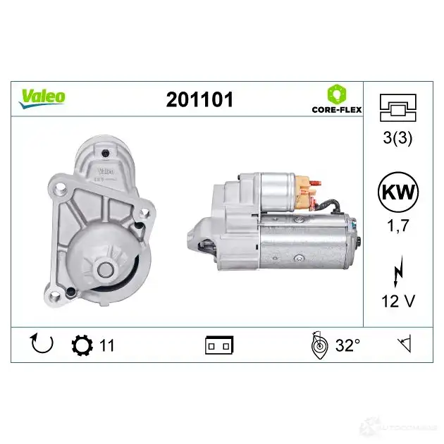 Стартер VALEO 90 EDMU 1437850955 201101 изображение 0
