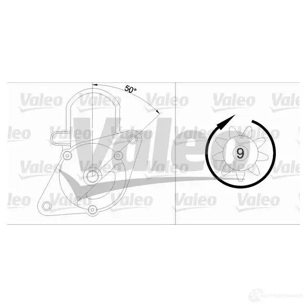 Стартер VALEO D6RA80 455931 1 88102 228166 - Изображение 1